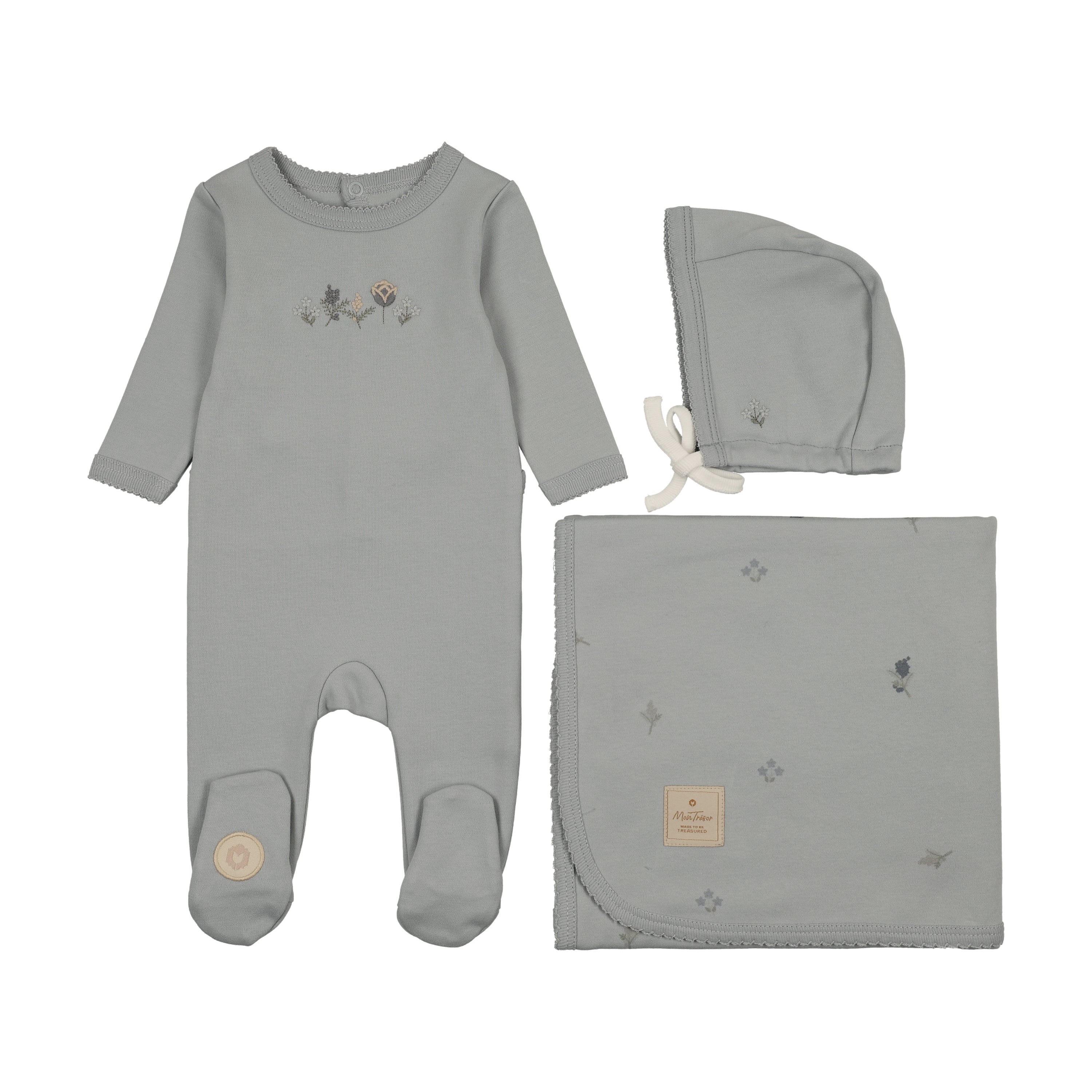 Embroidered Garden Layette Set