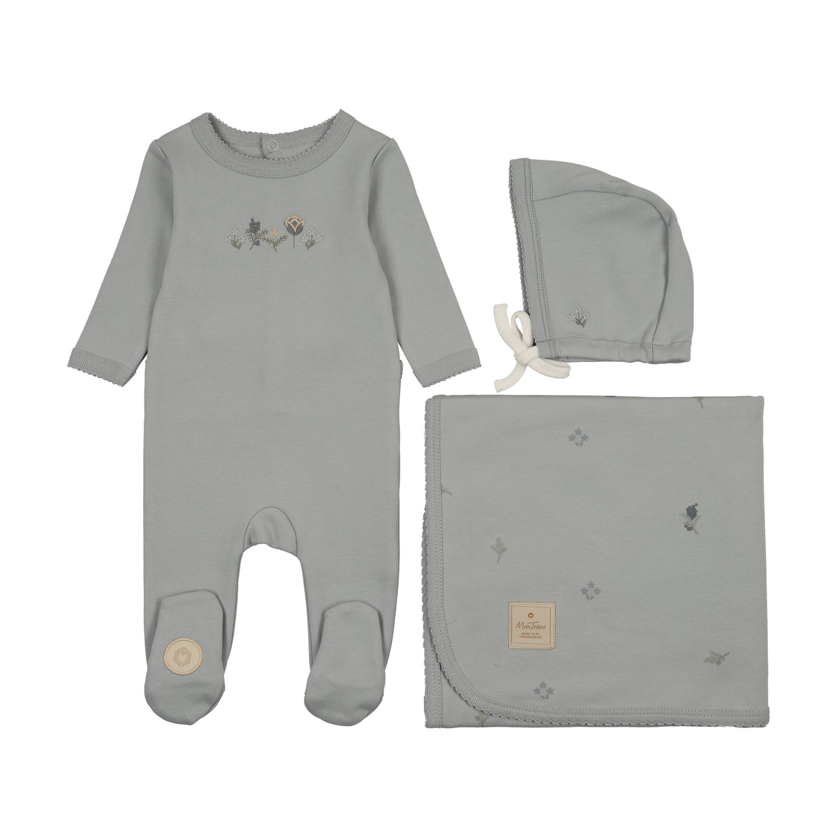 Embroidered Garden Layette Set