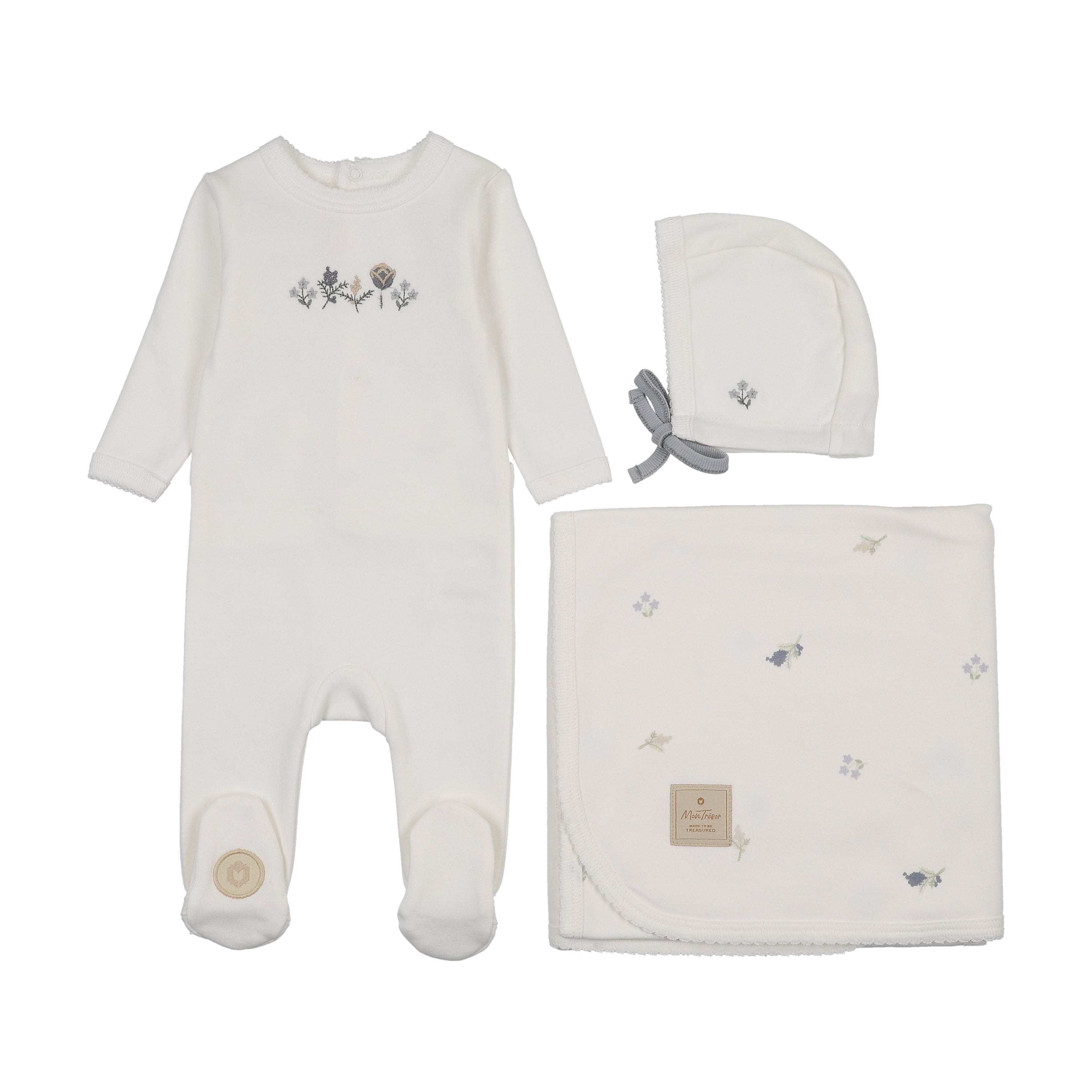 Embroidered Garden Layette Set