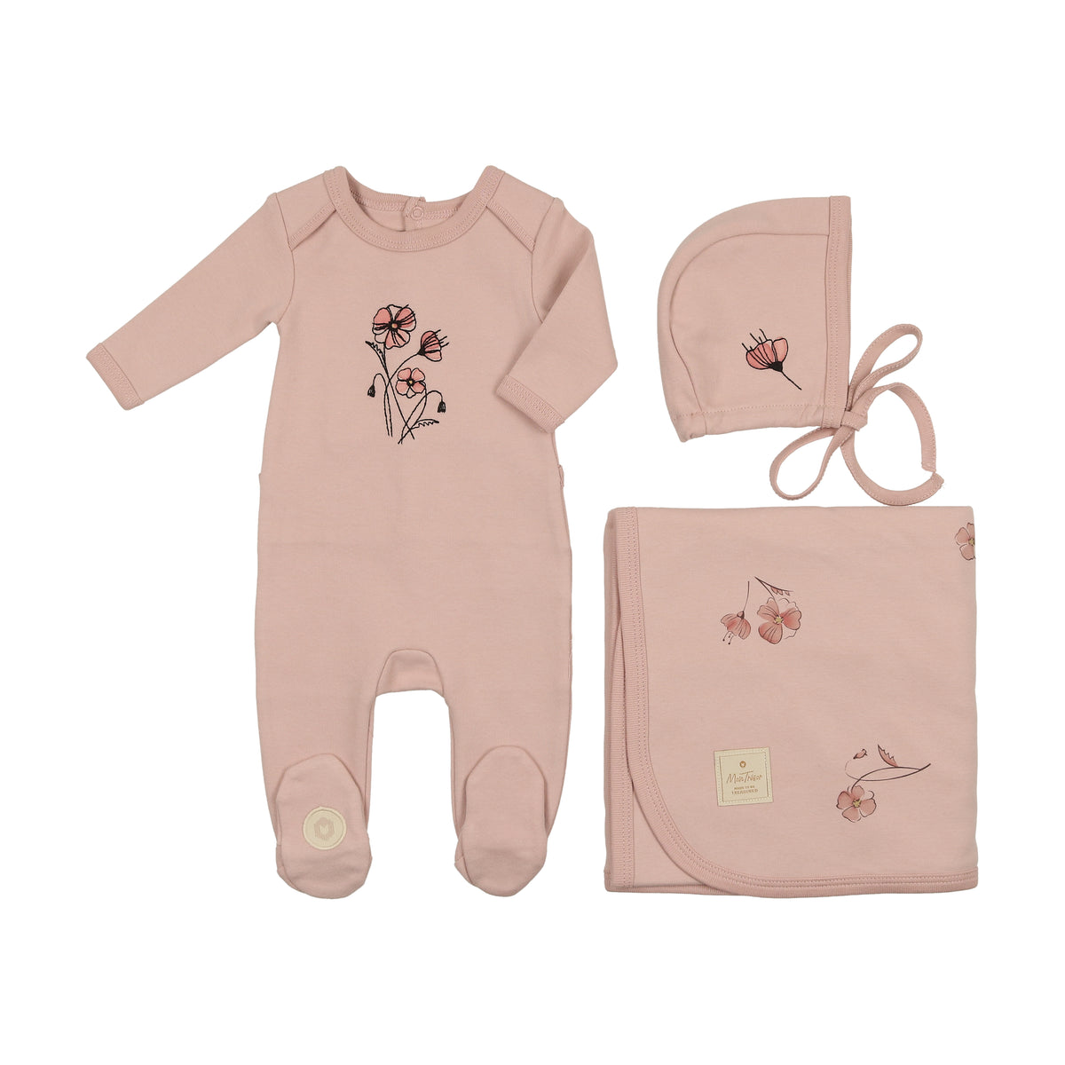 Floral Sketch Layette Set