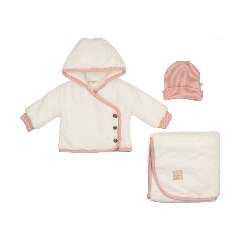 Fur-ever Wrap Jacket Layette Set