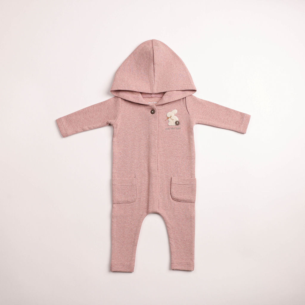 Fuzzy Bunny Hooded Romper