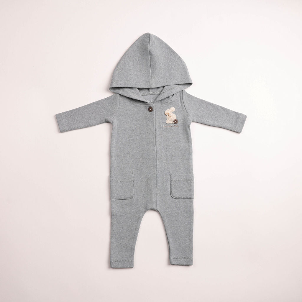 Fuzzy Bunny Hooded Romper