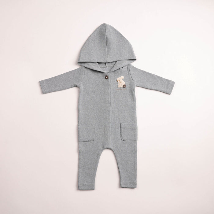 Fuzzy Bunny Hooded Romper