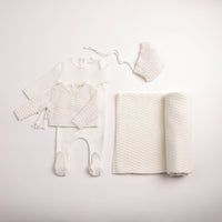 Herringbone Cardigan Layette Set