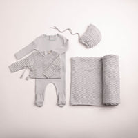 Herringbone Cardigan Layette Set