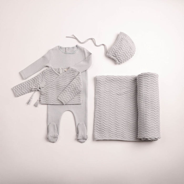 Herringbone Cardigan Layette Set