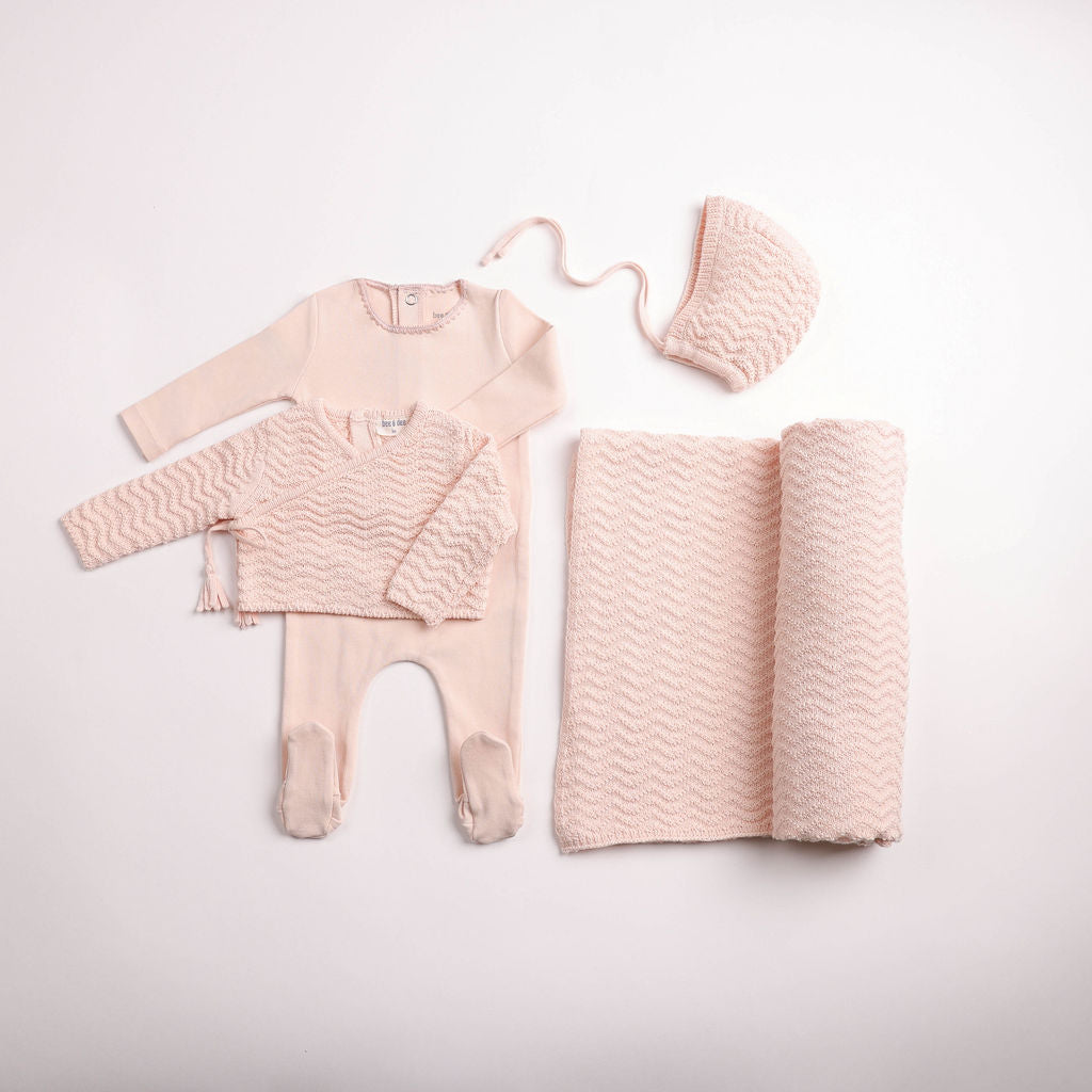 Herringbone Cardigan Layette Set