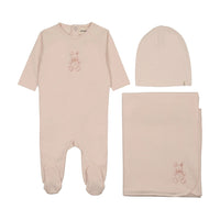 Vintage Bunny Print Layette Set