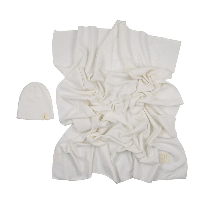 Knit Swaddle & Beanie Set