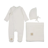 Knit Trim Wrap Layette Set