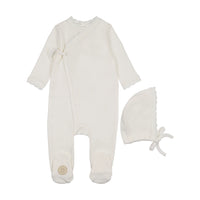 Knit Trim Wrap Footie & Hat
