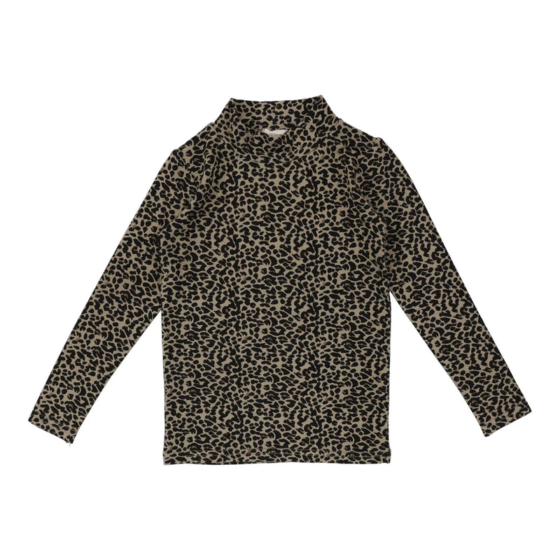 Printed Mockneck Leopard