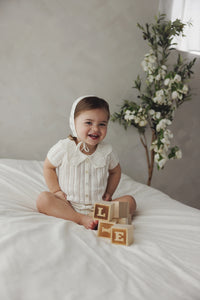Crochet Knit Girls Romper