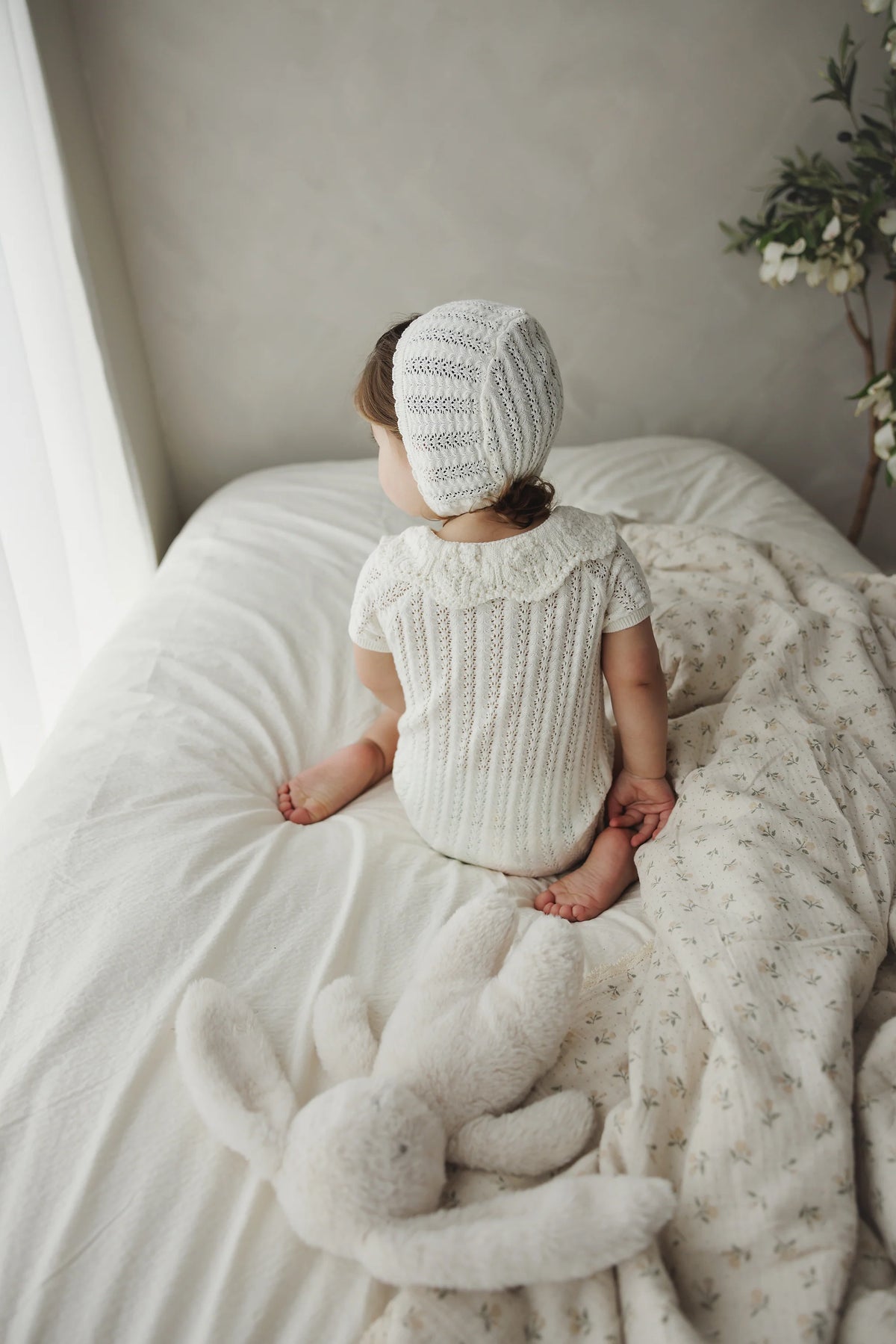 Crochet Knit Girls Romper