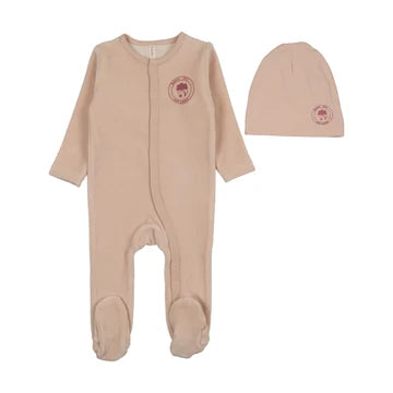 Velour Snap Down Footie Set
