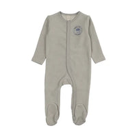 Velour Snap Down Footie