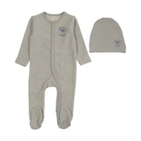 Velour Snap Down Footie Set