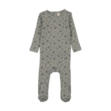 Garden Cluster Print Footie