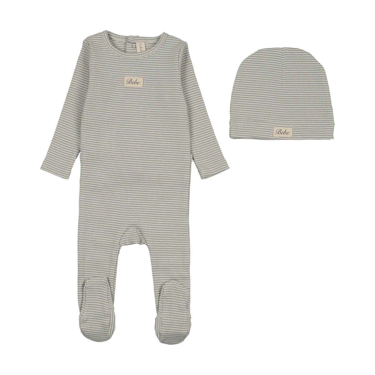 Striped Bebe Footie Set