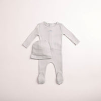 Wings Pointelle Footie & Beanie