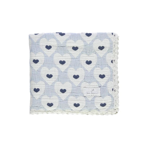 Bebe Organic Love Blanket Heart Motif