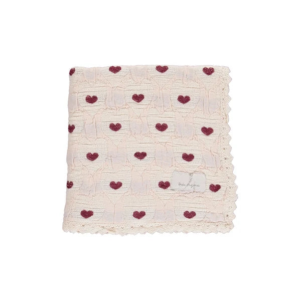 Bebe Organic Love Blanket Heart Motif