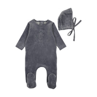 Lovely Loops Velour Footie & Hat