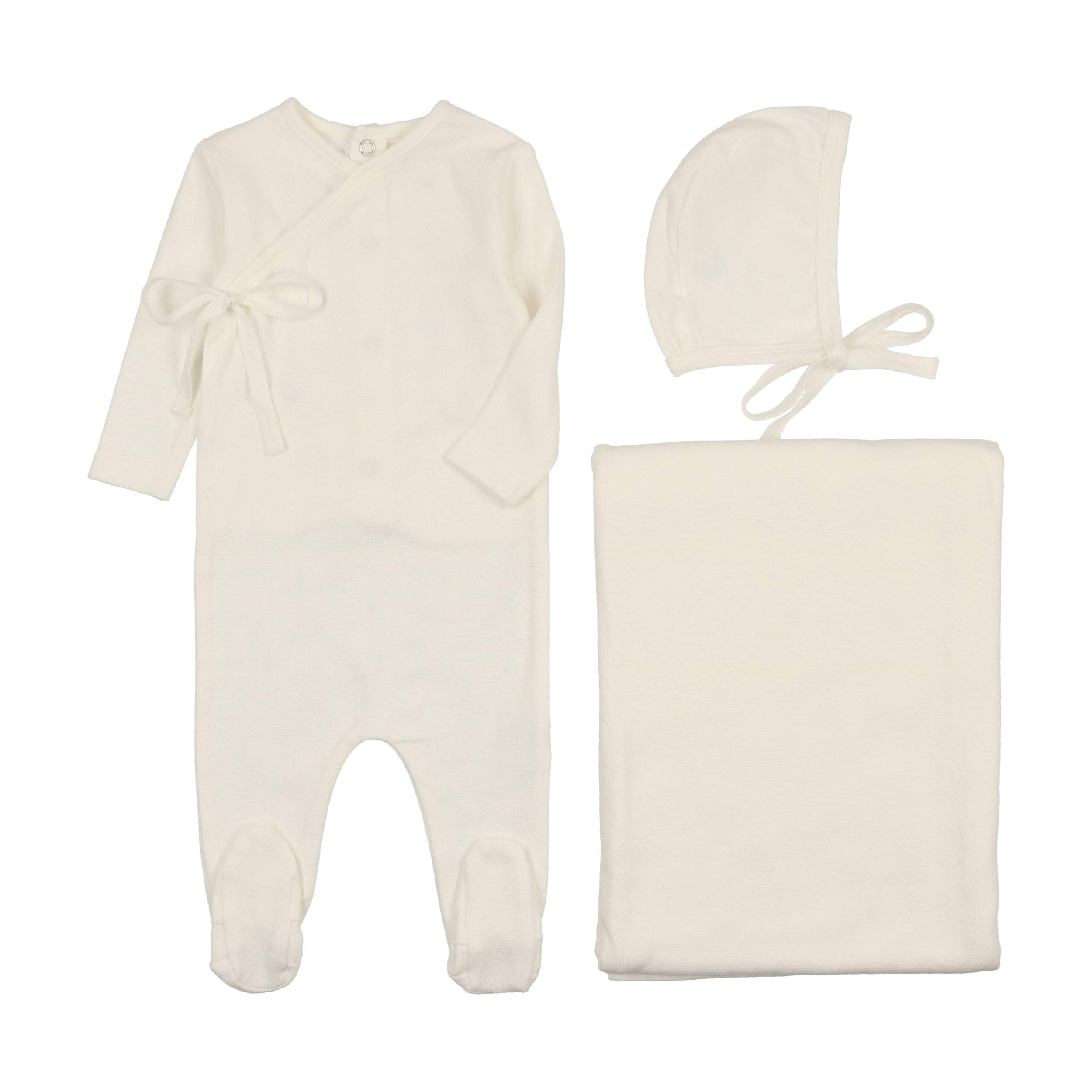 Pointelle Heart Layette Set