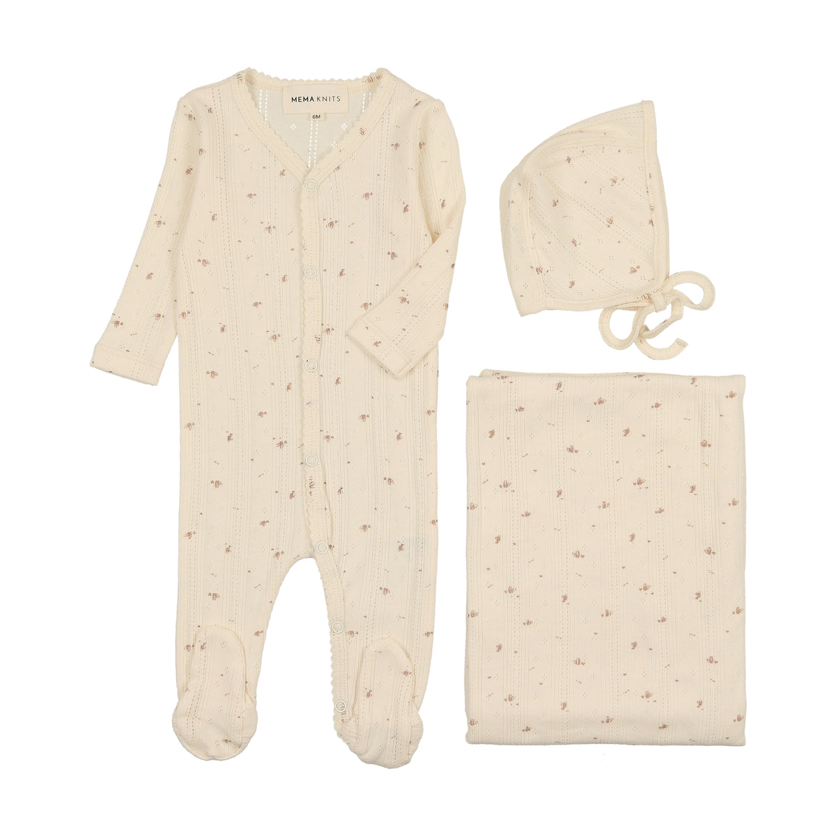 Pink Heart Layette Set