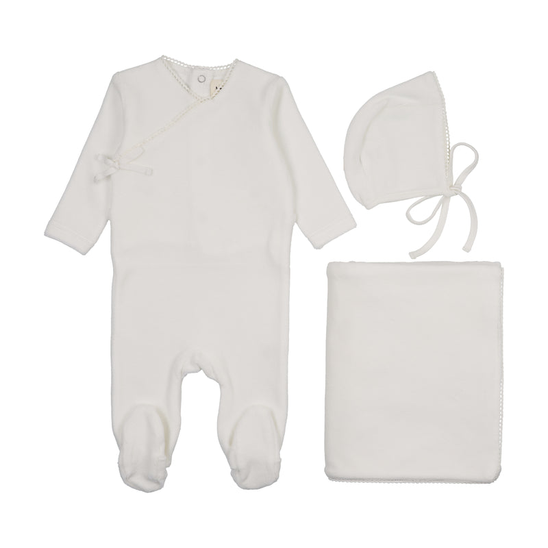 Velour Mock Wrap Layette Set