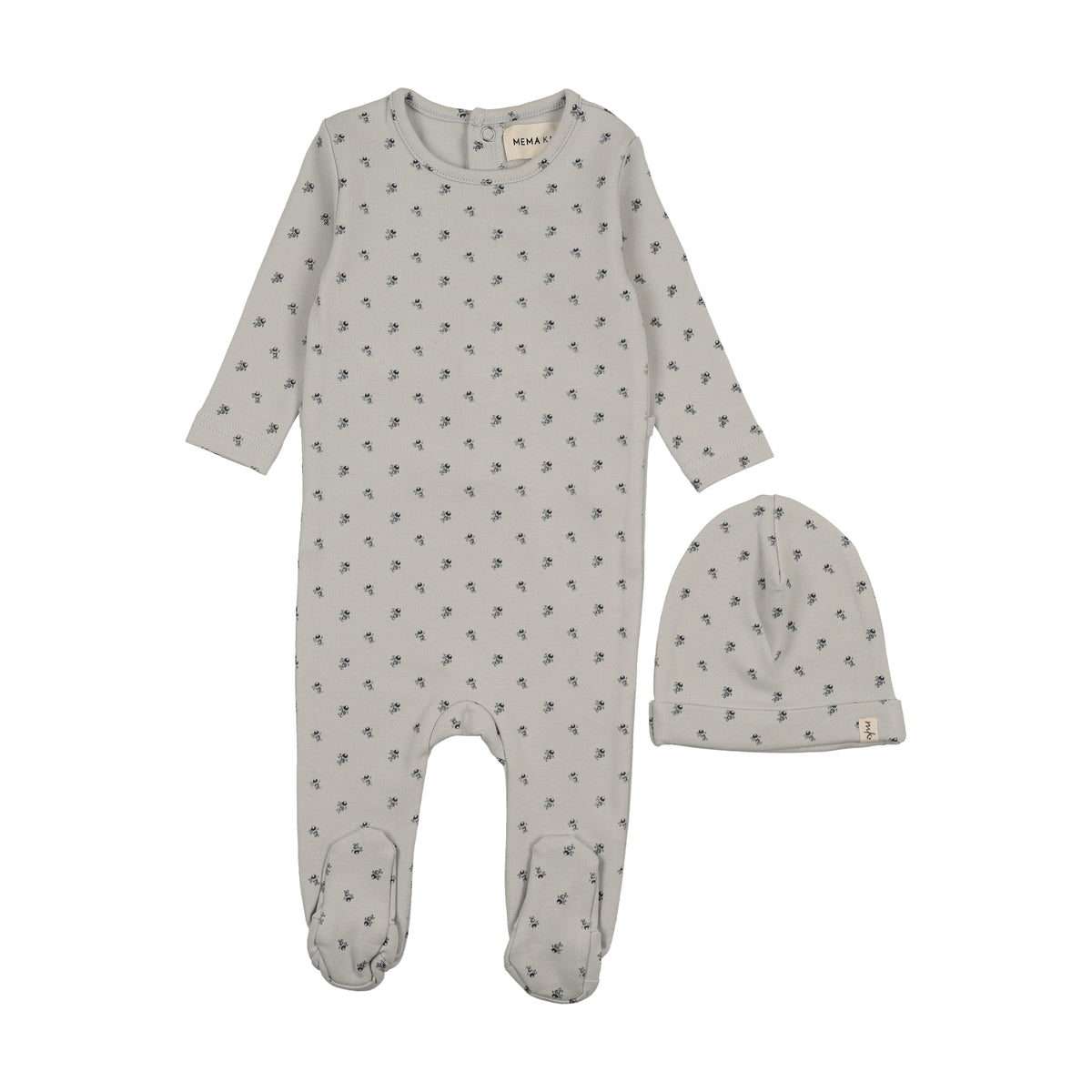 Berry Print Footie & Hat