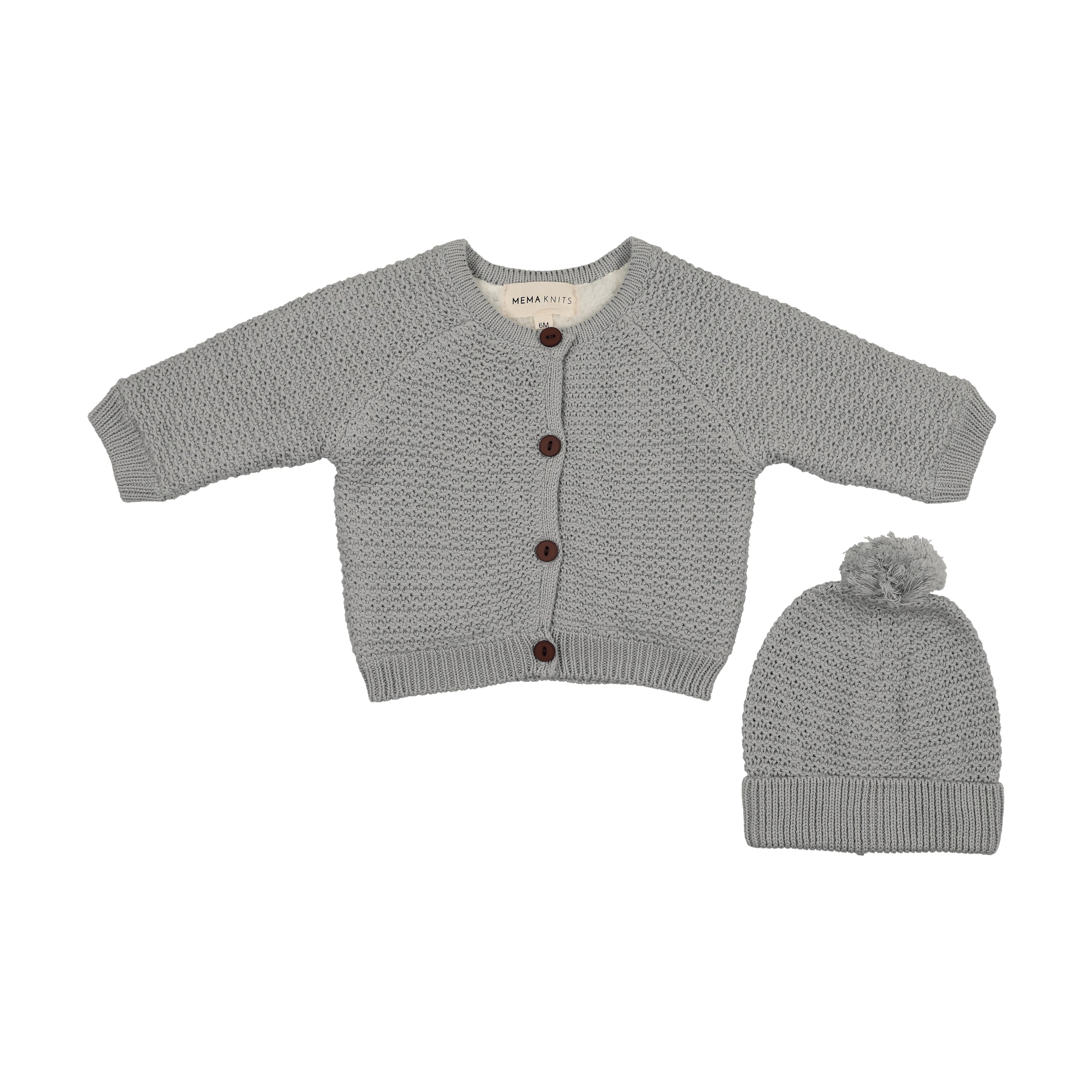 Knit Sherpa Lined Jacket + hat