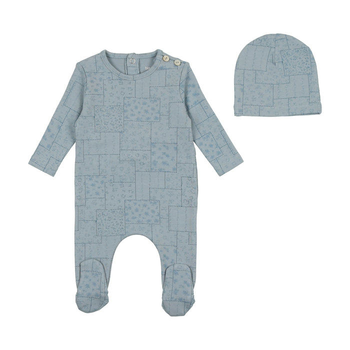 Multi Floral Design Footie & Hat