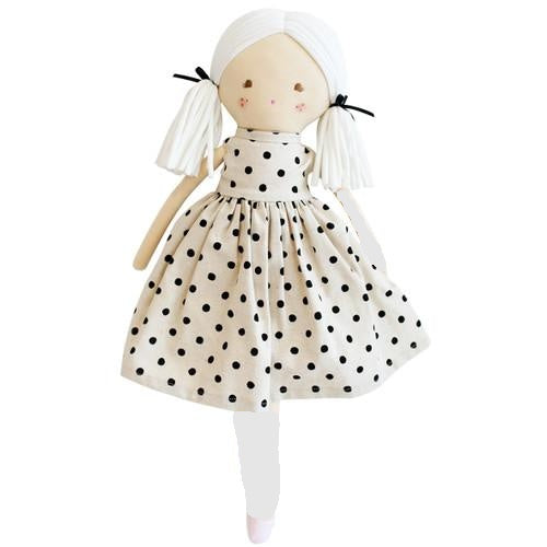 Frankie Doll-Black Linen Spot