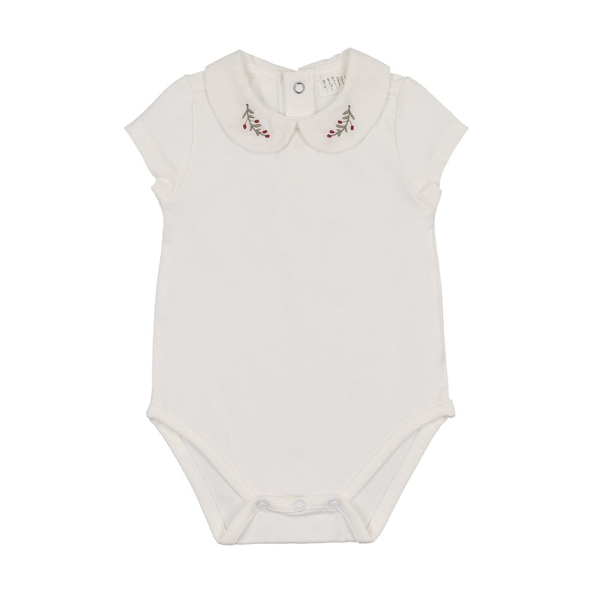 Onesie With Embroidered Collar