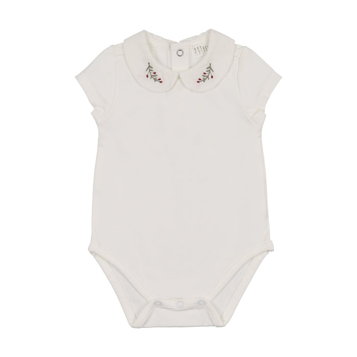 Onesie With Embroidered Collar