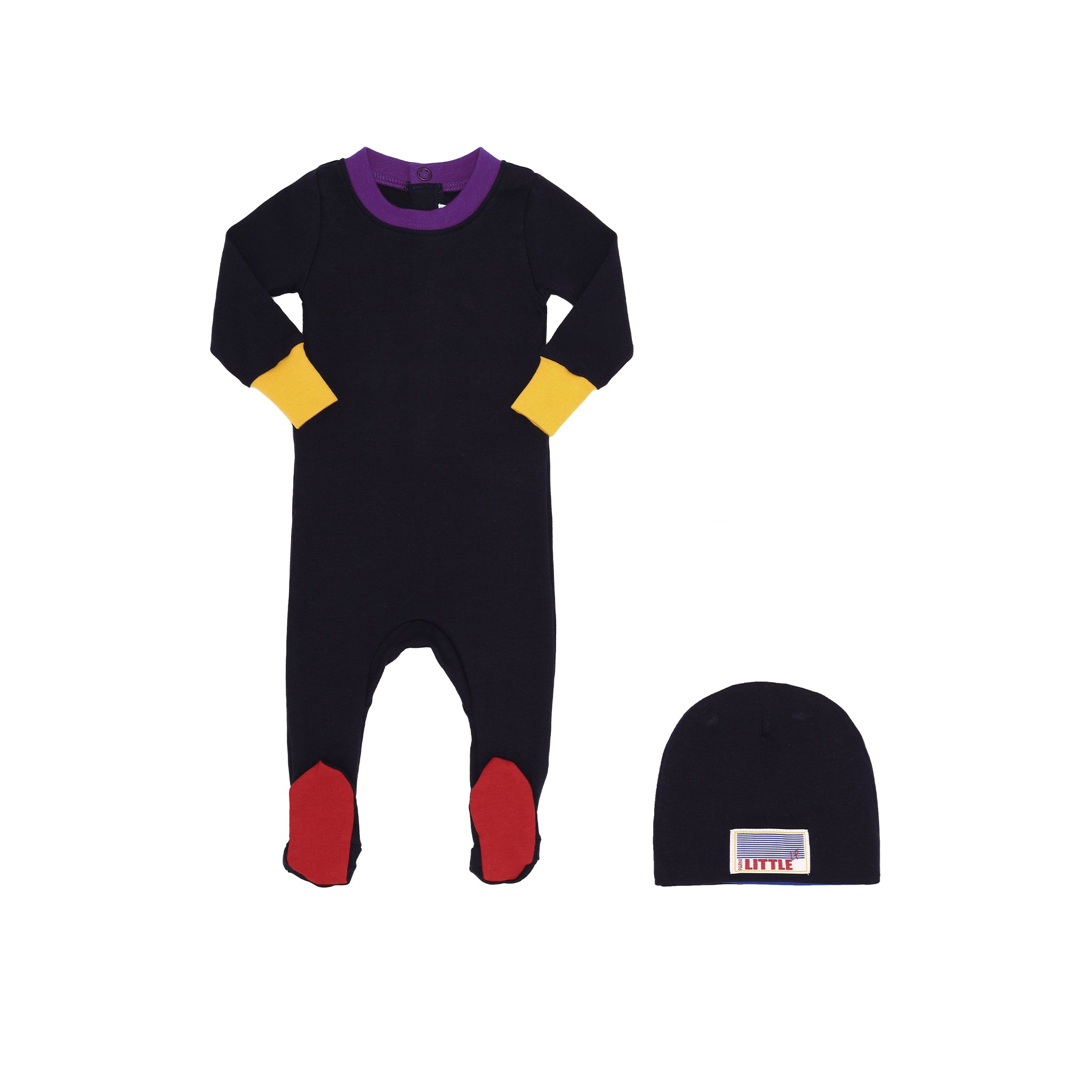 Little Parni Colorblock Footie & Hat