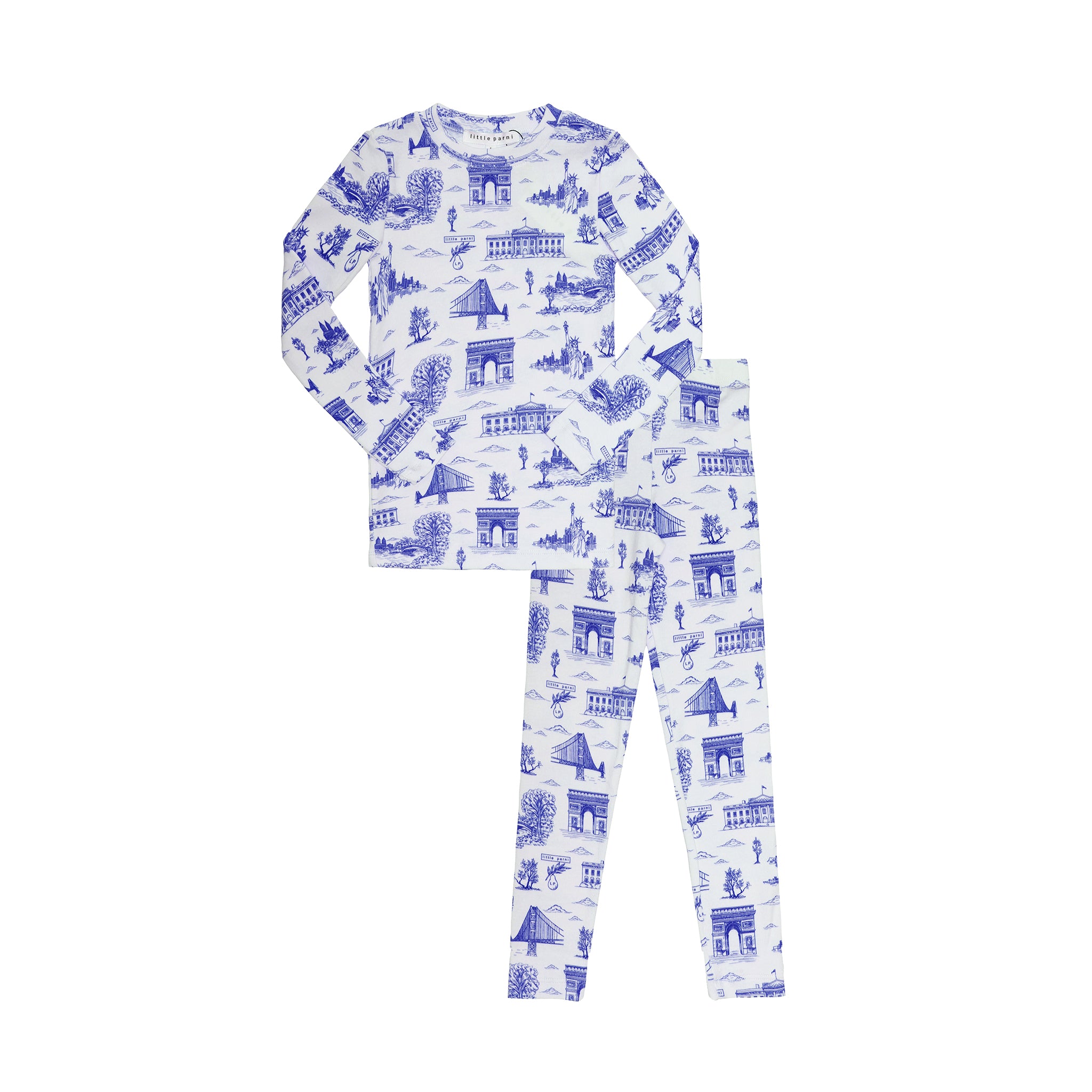 Little Parni Toile Pajamas