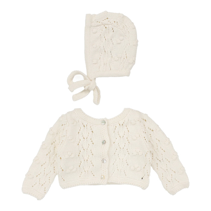 Popcorn Weave Cardigan Set