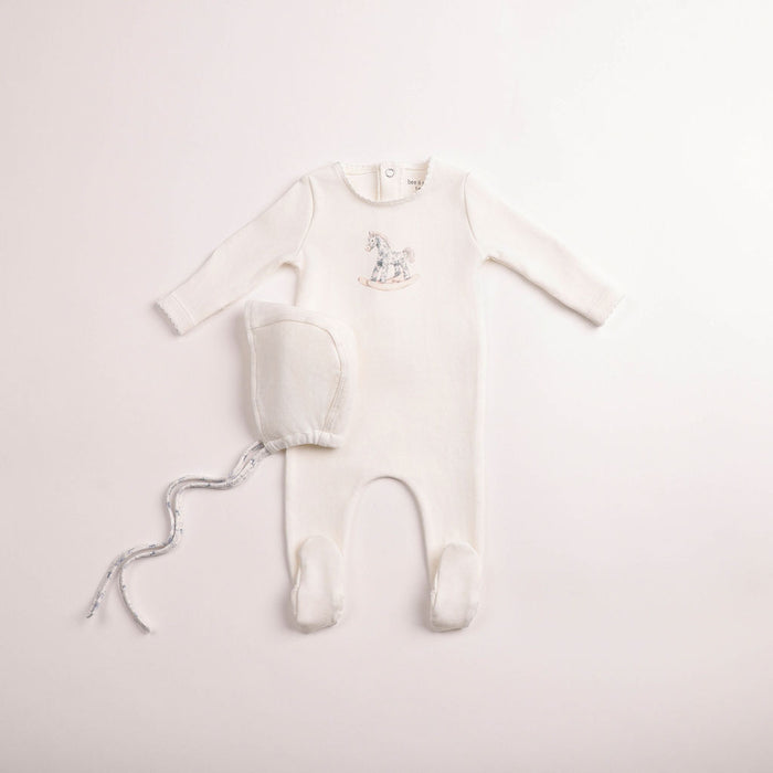 Rocking Horse Footie & Bonnet