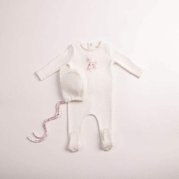 Rocking Horse Footie & Bonnet