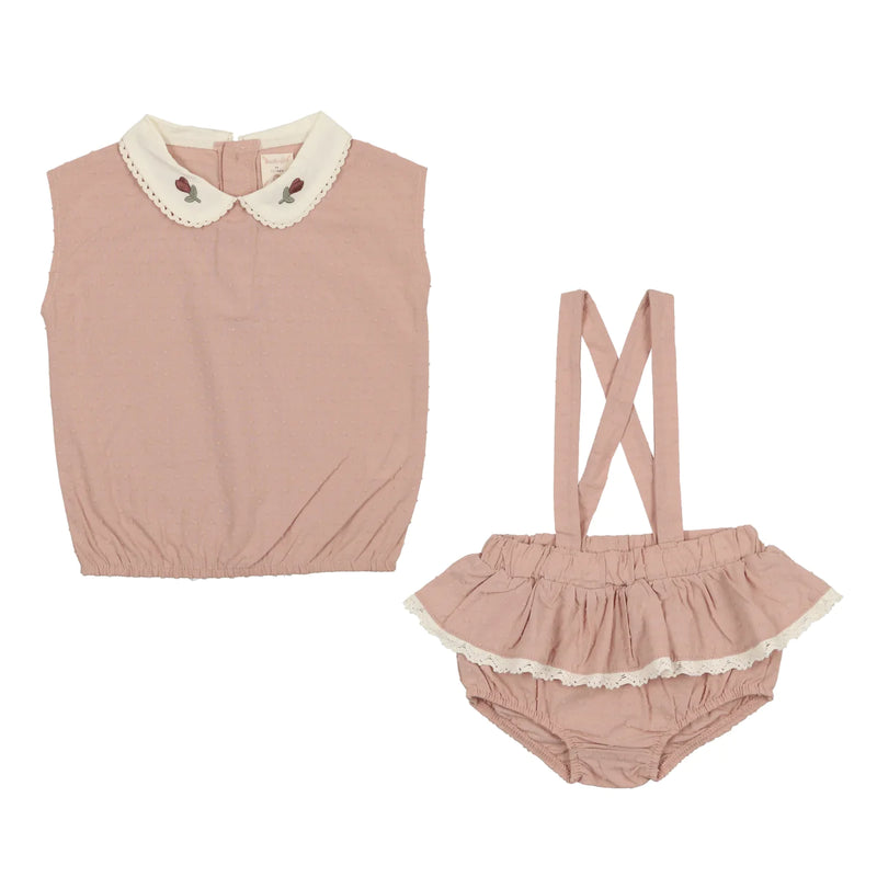 Girls Suspender Bloomer Set