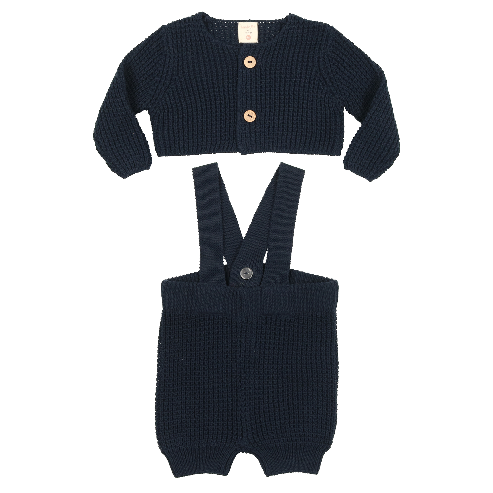 Waffle Knit Short Overalls And Shrug