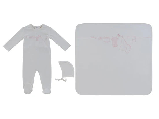 Spring Velour Layette Set
