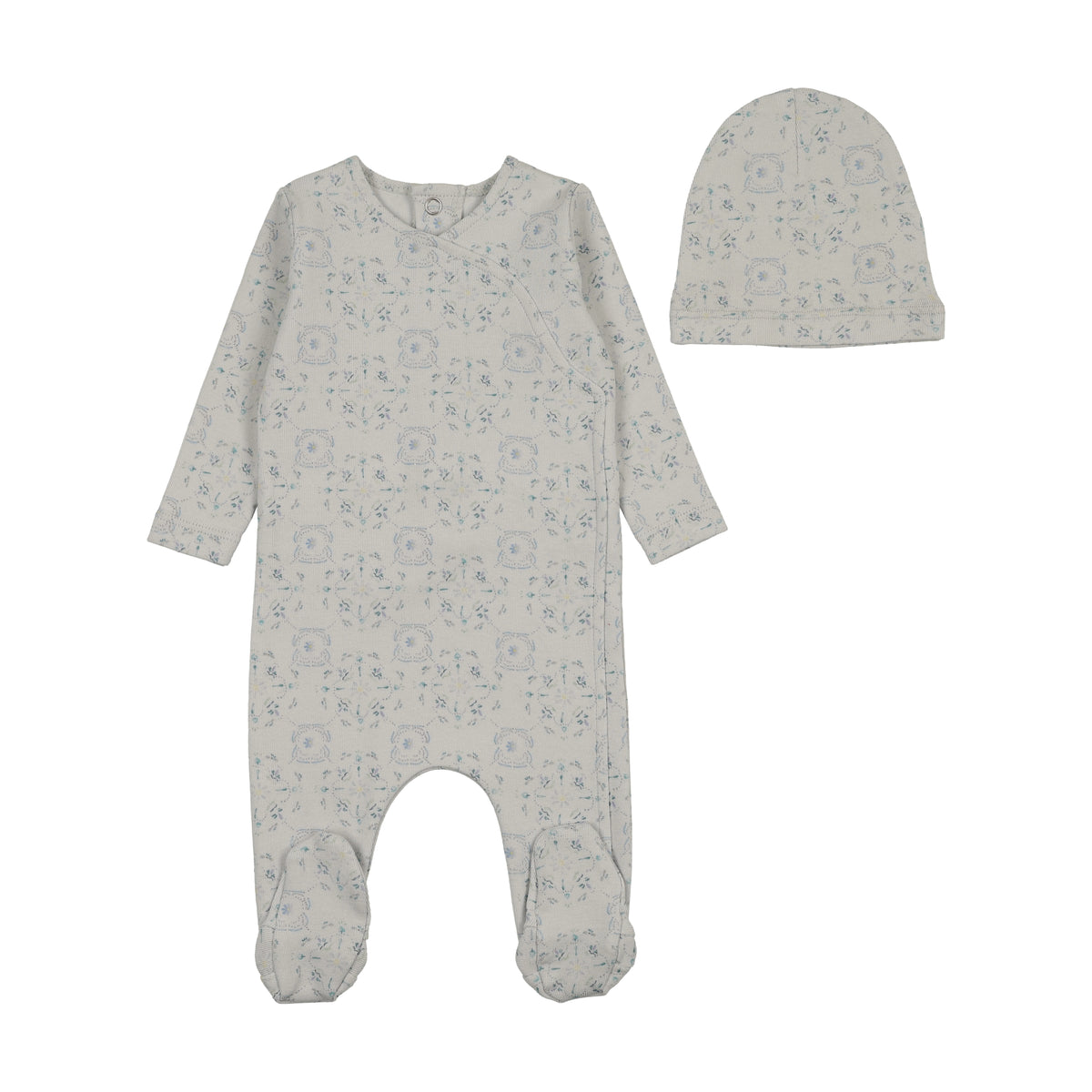 Sweet Pattern Footie & Beanie