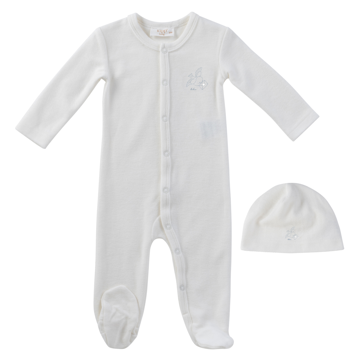 Flying Feathers Terry Footie & Hat