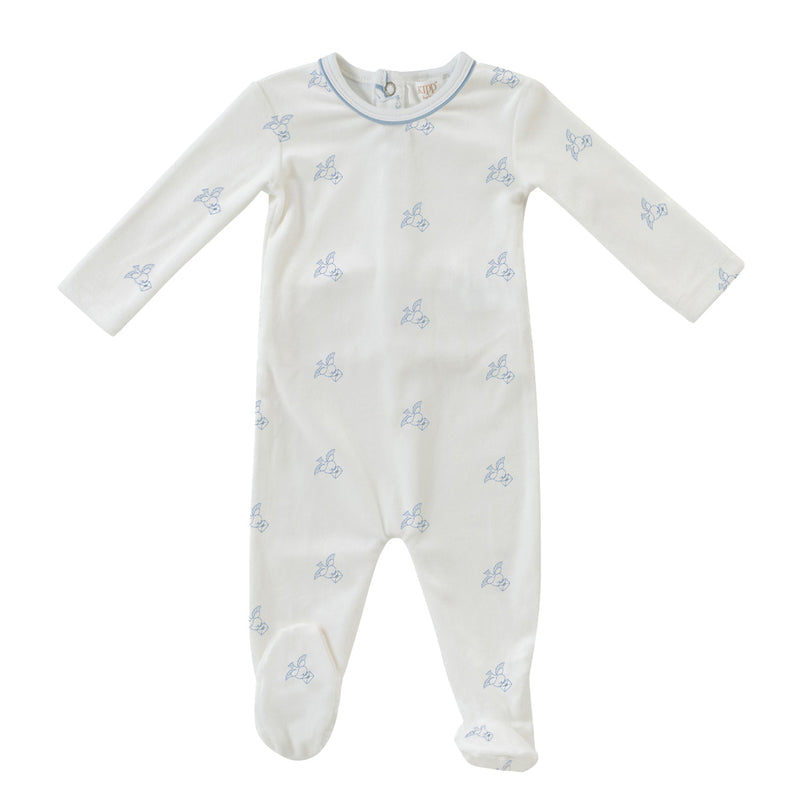 Flying Feathers Pattern Footie