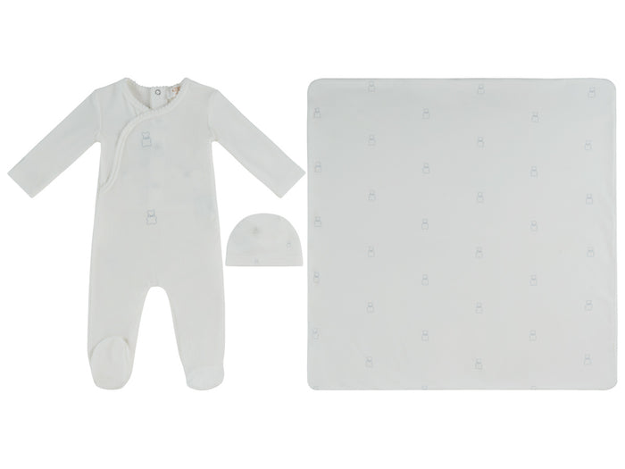 Petit Ours Pattern Layette Set