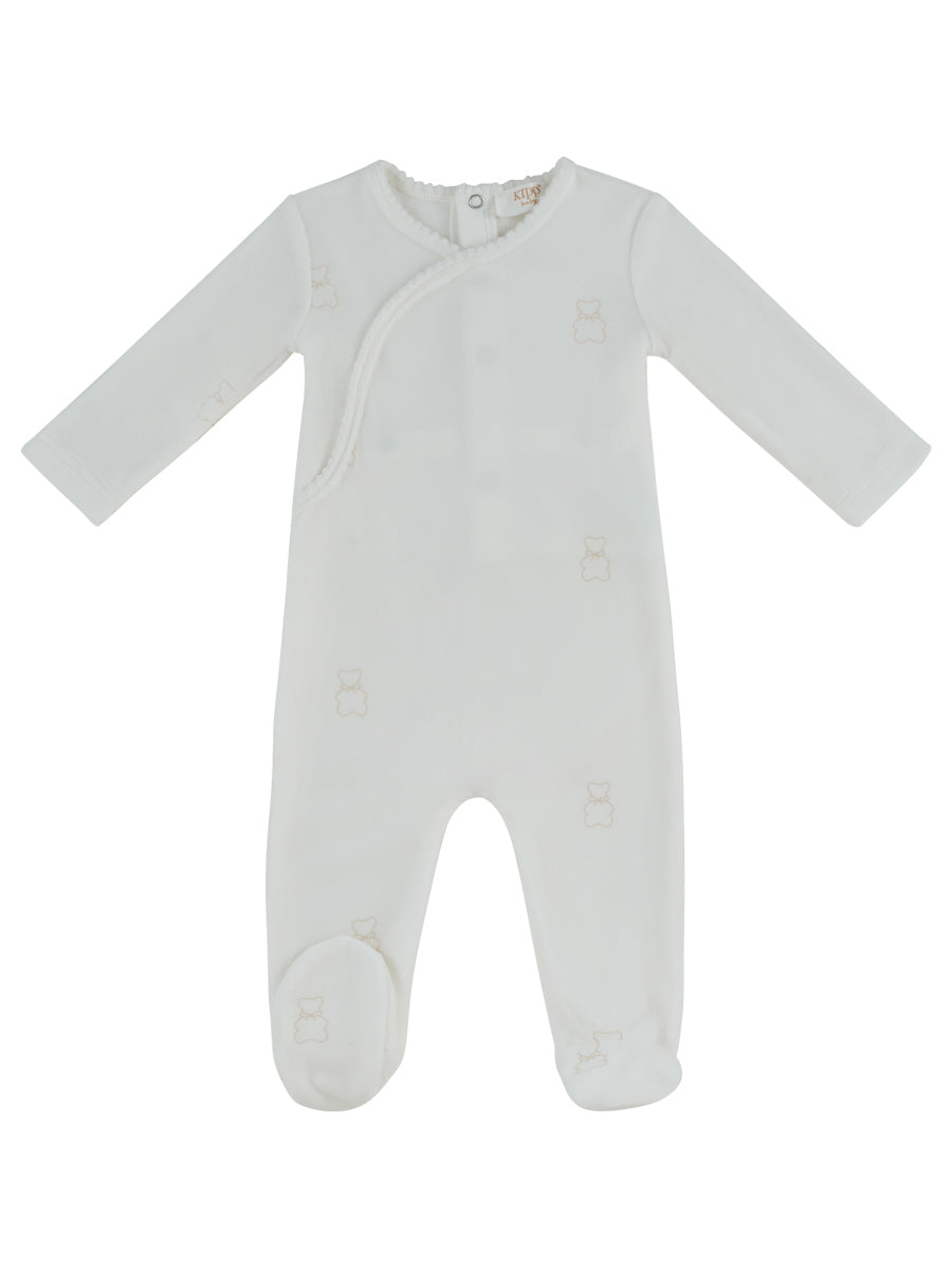 Petit Ours Pattern Footie & Hat